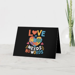 Carte De Remerciements L'amour n'a pas besoin de mots Sensibilisation à l