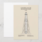 Carte De Remerciements Lampe arrière de l'île de Gasparilla - Floride - S (Devant / Derrière)