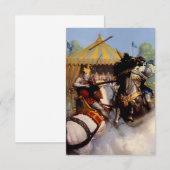 Carte De Remerciements "Lance Broke de Sir Mordred" par NC Wyeth (Devant / Derrière)