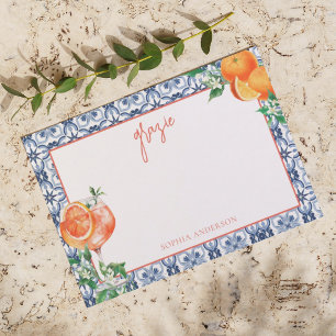 Carte De Remerciements Lancer d'eau Amore Spritz Enterrement de Vie de Je