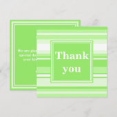 Carte De Remerciements Landes vertes de chaux monogrammes (Devant / Derrière)