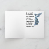 Carte De Remerciements L'ange du ciel (Intérieur)