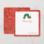 Carte De Remerciements L'Anniversaire De La Caterpillar Très Affamé | MER (Devant / Derrière)