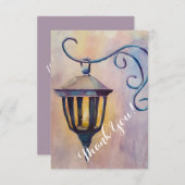 Carte De Remerciements Lanterne Aquarelle (Devant / Derrière)