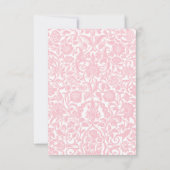 Carte De Remerciements Lanternes Lotus Rose doux Mariage inspiré par l'In (Dos)