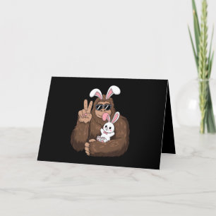 Carte De Remerciements Lapin Bigfoot Funny Jour de Pâques Sasquatch