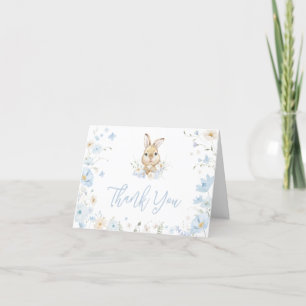 Carte De Remerciements Lapin bleu Assez Baby shower