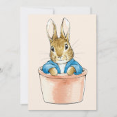 Carte De Remerciements Lapin Classique dans un Pot de Plante (Devant)