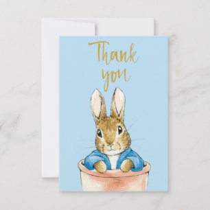 Carte De Remerciements Lapin classique dans un pot de plante