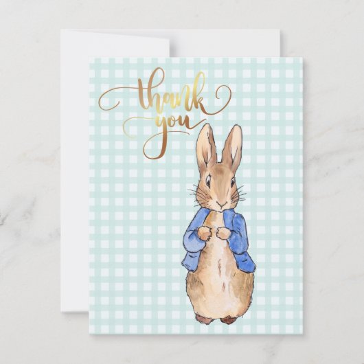 Carte De Remerciements Lapin classique de Pâques (Devant)