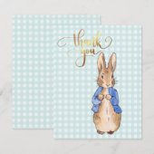 Carte De Remerciements Lapin classique de Pâques (Devant / Derrière)