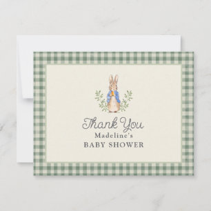 Carte De Remerciements Lapin de Conte de Fées Sage Vintage Baby Shower