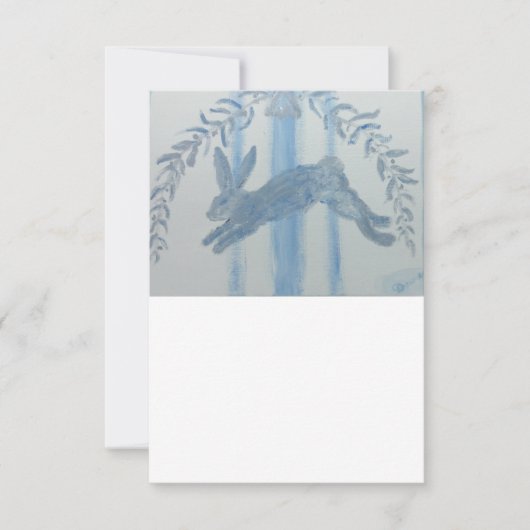 Carte De Remerciements Lapin de français de campagne (Devant)