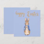 Carte De Remerciements lapin de Pâques (Devant / Derrière)