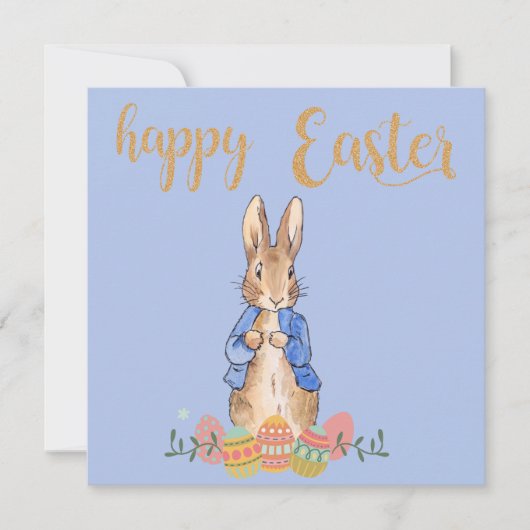 Carte De Remerciements lapin de Pâques (Devant)