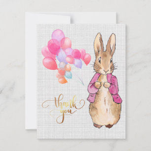 Carte De Remerciements Lapin de Pâques classique