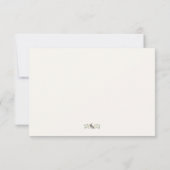 Carte De Remerciements Lapin doux peint en fleurs (Dos)