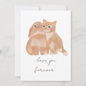 Carte De Remerciements lapin et chat ! (Dos)