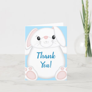 Carte De Remerciements Lapin Lapin Baby shower Woodland