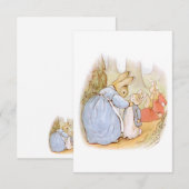 Carte De Remerciements Lapin lapin Vintage vierge (Devant / Derrière)