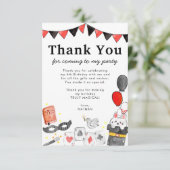 Carte De Remerciements Lapin Magicien Mignon Spectacle de Magie Ballons A (Debout devant)