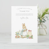 Carte De Remerciements Lapin mignon avec fraises (Debout devant)