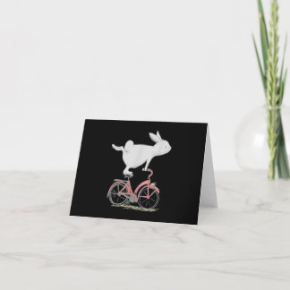 Carte De Remerciements Lapin Mignonne Sur Vélo Vélo Vélo Vélo Vélo