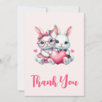 Lapins mignons partageant une fête du cœur