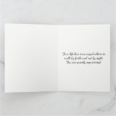 Carte De Remerciements L'appréciation du pasteur (Intérieur)