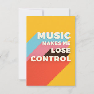 Carte De Remerciements L'art musical me fait perdre le contrôle