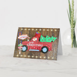 Carte De Remerciements Las Vegas Christmas Red Truck Delivery Card