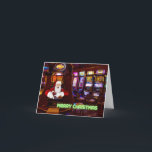 Carte De Remerciements Las Vegas Santa inside Slot Machine Christmas Card<br><div class="desc">Las Vegas Santa inside Slot Machine Christmas Card</div>