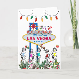 Carte De Remerciements Las Vegas Showgirls Christmas Card