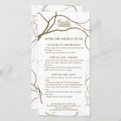 Carte De Remerciements Lash Instructions de soins postérieurs Racines Pla (Devant / Derrière)