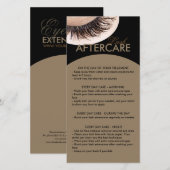 Carte De Remerciements Lash post-soins Curly Lashes Noir et Brown (Devant / Derrière)