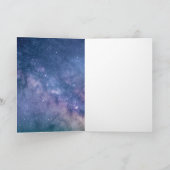 Carte De Remerciements L'astronaute dans l'espace avec le cosmos de (Intérieur)