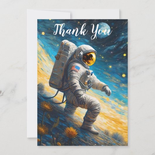 Carte De Remerciements L'astronaute perdu (Devant)