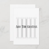 Carte De Remerciements latin (Devant / Derrière)