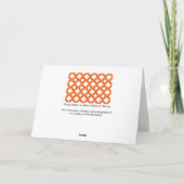 Carte De Remerciements Lattice orange en blanc (Dos)