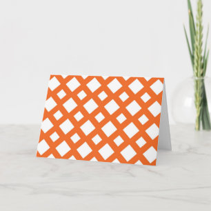 Carte De Remerciements Lattice orange en blanc