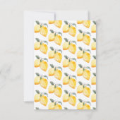 Carte De Remerciements Lavage à l'eau Floral Citron Shower de Mariée (Dos)