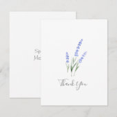 Carte de remerciements Lavande aquarelle (Devant / Derrière)
