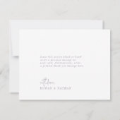 Carte De Remerciements Lavande chic moderne violet Mariage plat (Dos)