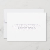 Carte de remerciements Lavande de fleur de ligne (Dos)