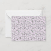 Carte de remerciements Lavande et Toile verte (Dos)