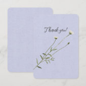Carte De Remerciements Lavande et une seule taille (Devant / Derrière)