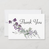 Carte De Remerciements Lavande Fleur sauvage aquarelle (Devant)