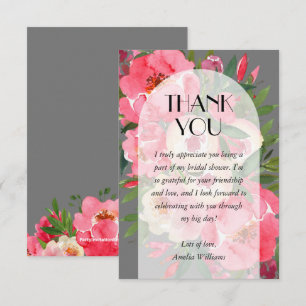 Carte De Remerciements Lavande Roses Bridal Shower 
