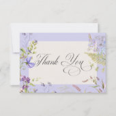 Carte De Remerciements Lavande Rustique et Fleur sauvage de l'âge (Devant)