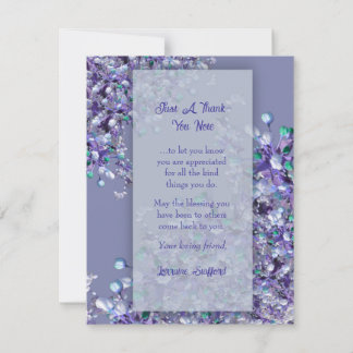 Carte De Remerciements Lavender Blue Spring Lilac Florals Thank You Card